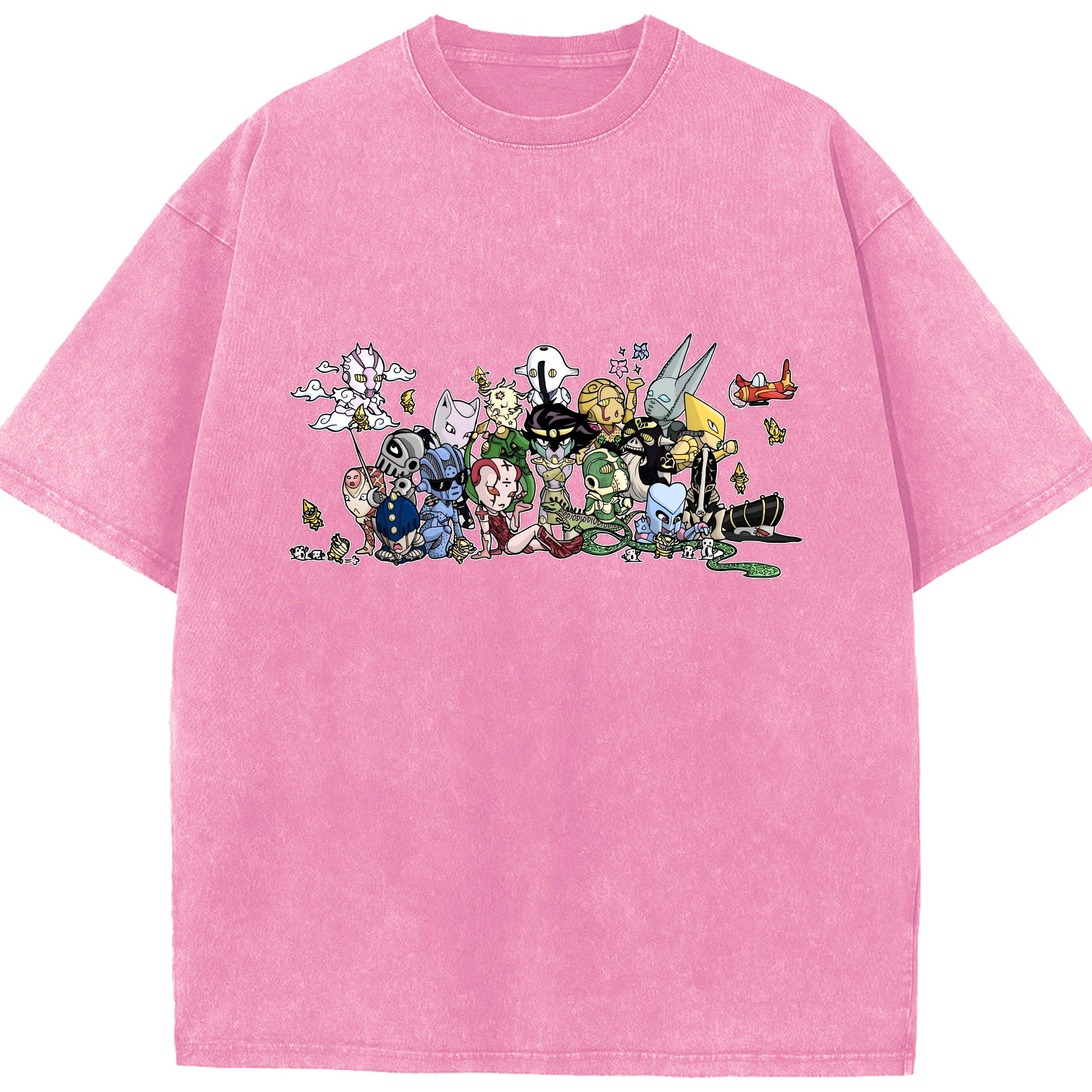 （画像用） ジョジョの奇妙な冒険 JoJo's Bizarre Adventure 綿100% ヴィンテージ風 半袖Tシャツ（フロントプリント）